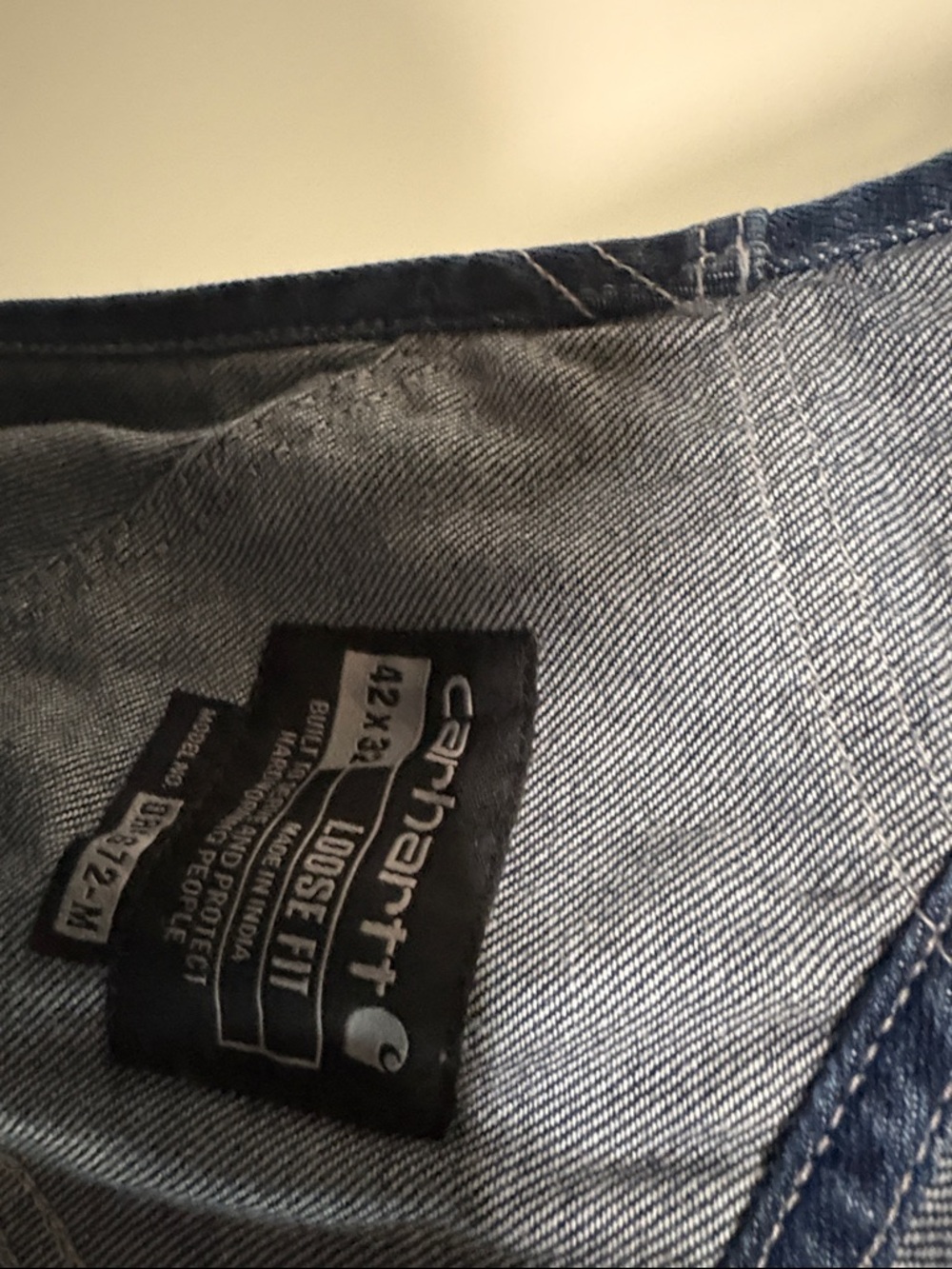 Carhartt Indigo Blue Denim Work Overalls - Picture 3 of 5